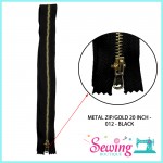 ZIP - BRONZE, SILVER & GOLD METAL ZIP (012)
